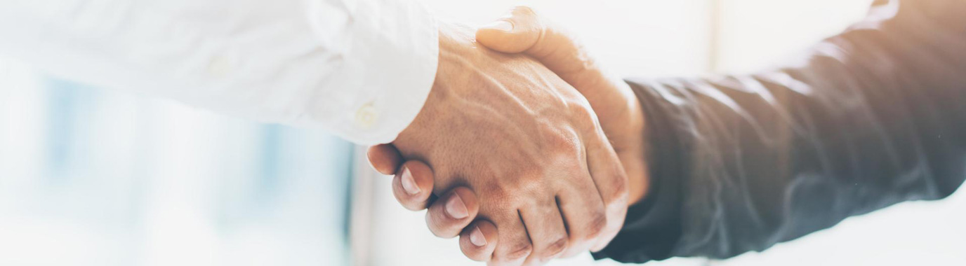 Poignée de main entre hommes d'affaires